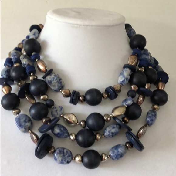 Chico's Jewelry - Chicos Blue 4 strand necklace